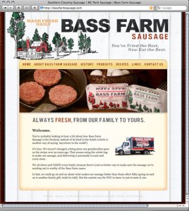 New Website Design for Bass Farm Sausage